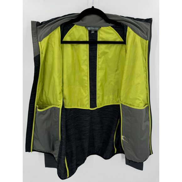 TITLE NINE Gray Black WillPower Lightweight Full Zip Packable Hood Jacket Size L - Picture 7 of 11